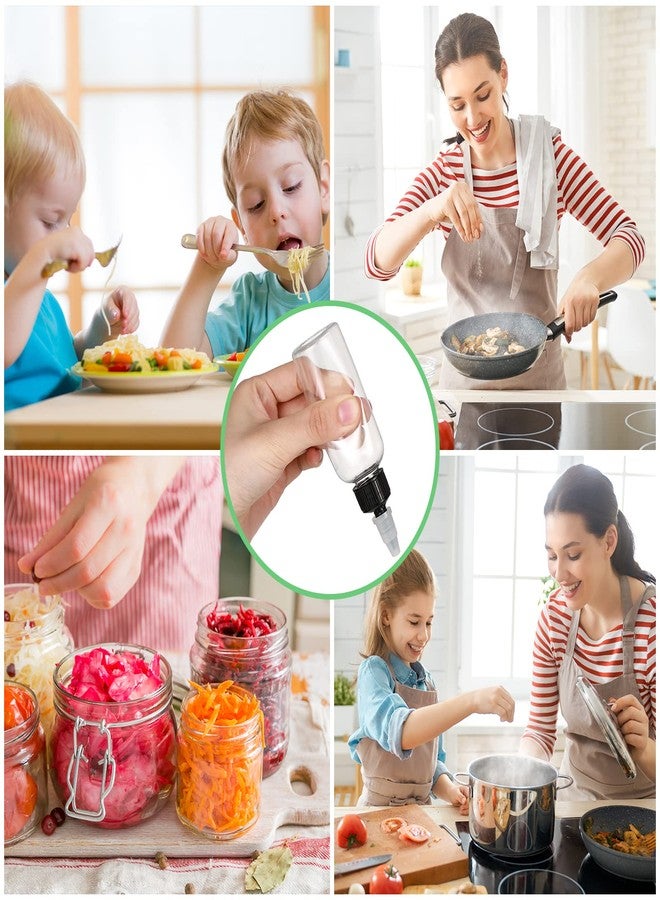 Baderke 48 Pack 2 oz Round Bottles with Twist Caps Small Oil Sauce Ketchup Squeeze Clear Paint Dropper Plastic Bottles with Squeeze for Kitchen Household Home - Image 5