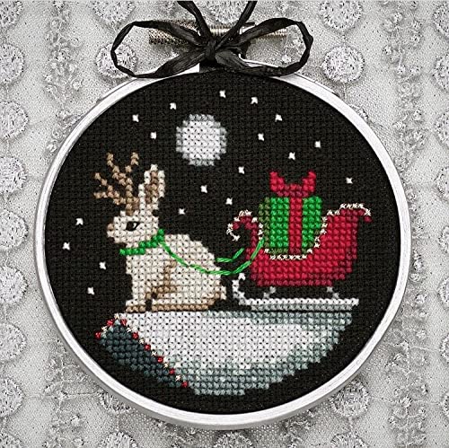 Donmon Aida Cloth 14 Count Cross Stitch Fabric,19×28inch (14CT, Black) - Image 4