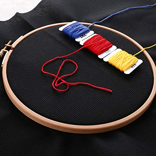 Donmon Aida Cloth 14 Count Cross Stitch Fabric,19×28inch (14CT, Black) - Image 3