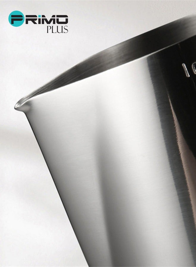 PRIMO PLUS Stainless Steel Milk Frothing Coffee Jug Silver 350ml - Image 5