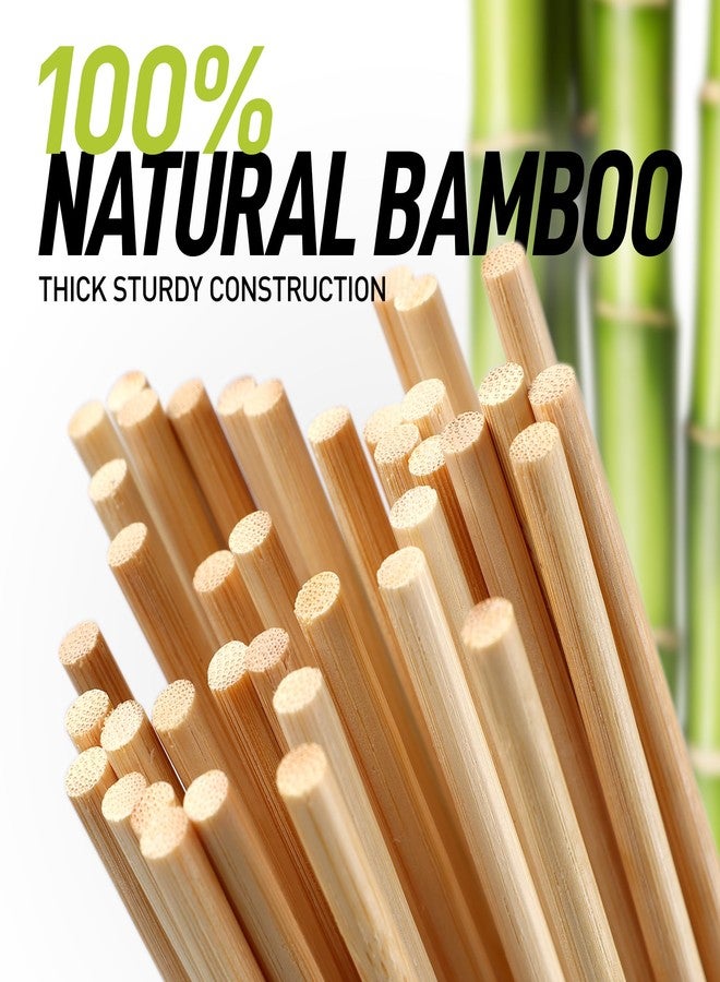 Zulay Kitchen Authentic Bamboo Skewers for BBQ, Grilling, Fruits, Kabob, Chocolate Fountain - Thick BBQ Roasting Sticks - 5mm Heavy-Duty Bamboo Skewers - Ideal for Grilling & Camping - 100, 6" - Image 5