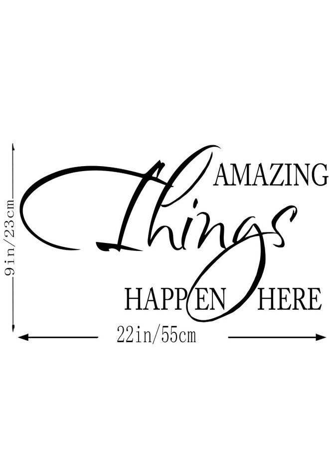Fencosyn Amazing Things Happen Here Vinyl Wall Decal Stickers Saying Home Decor Quotes - Image 3