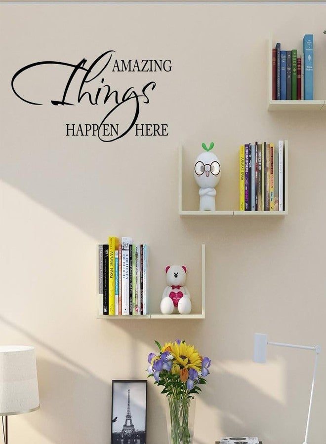 Fencosyn Amazing Things Happen Here Vinyl Wall Decal Stickers Saying Home Decor Quotes - Image 2