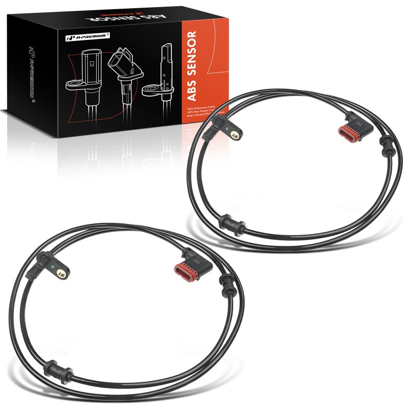 A-Premium A-Premium ABS Wheel Speed Sensor Compatible with Mercedes-Benz C219 W211 W212 CLS350 CLS500 CLS55/63 AMG E280 E300 E320 E350 E500 Rear Side 2-PC Set  - Image 1