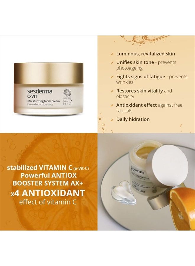 SeSDERMA كريم مرطب للوجه C-VIT، 1.7 أونصة سائلة (عبوة واحدة) - Image 2