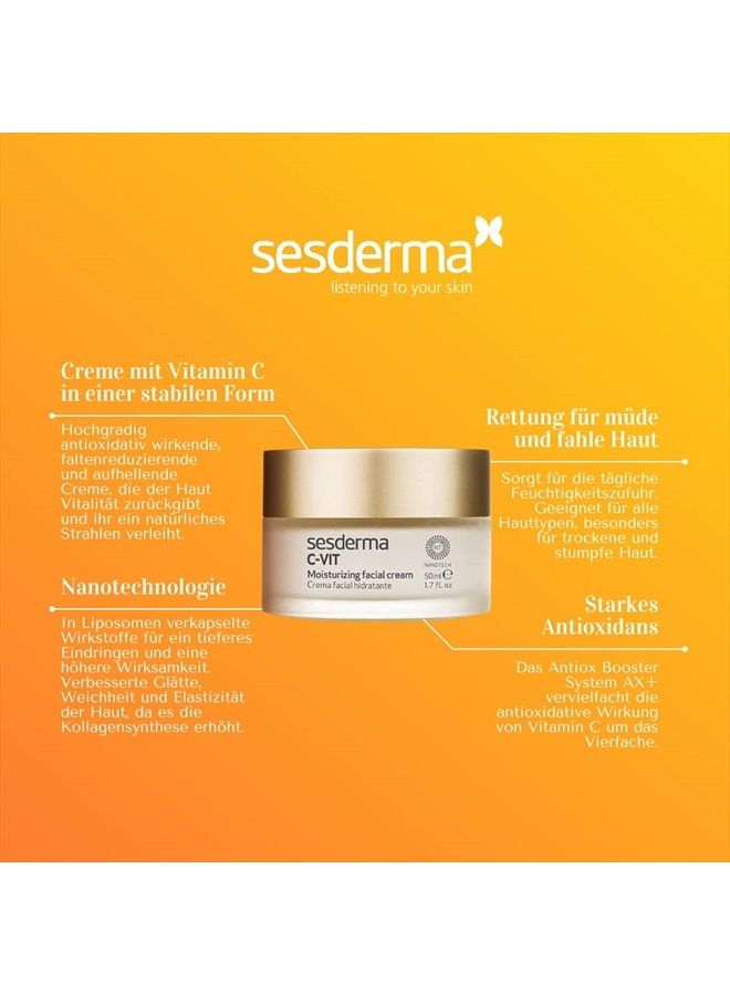 SeSDERMA كريم مرطب للوجه C-VIT، 1.7 أونصة سائلة (عبوة واحدة) - Image 3