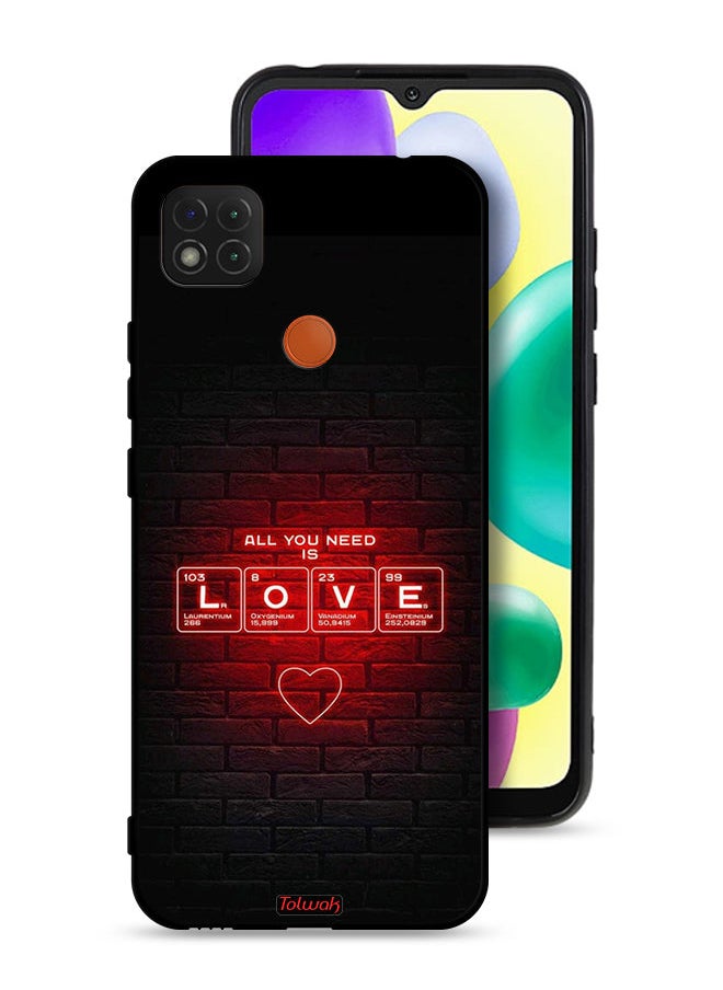 Tolwak Xiaomi Redmi 9C Protective Case Cover All You Need Is Love  - Image 1