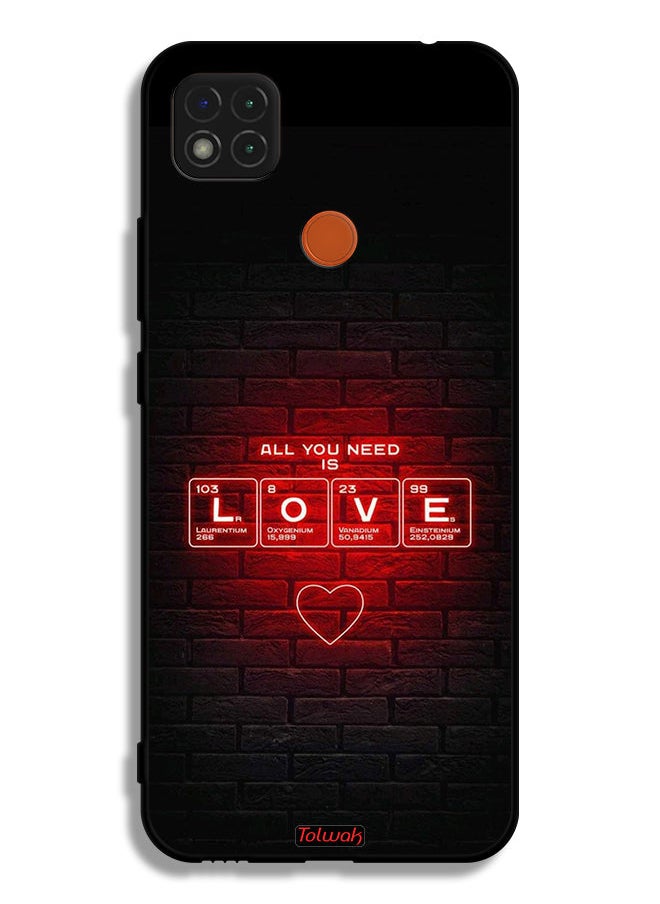Tolwak Xiaomi Redmi 9C Protective Case Cover All You Need Is Love  - Image 2