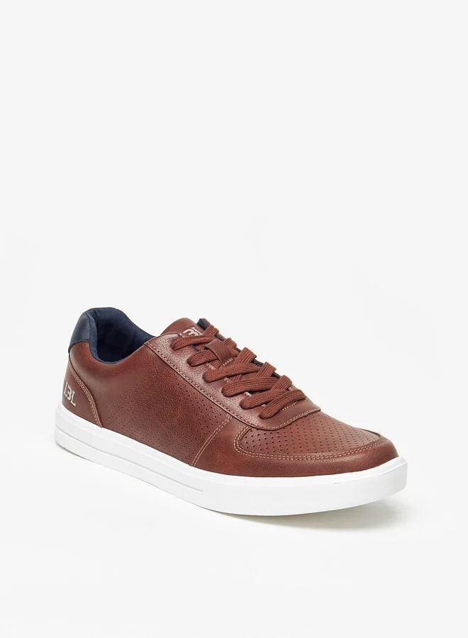 LBL by Shoexpress Men's Textured Lace-Up Low Ankle Sneakers