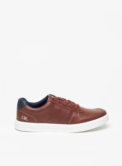 LBL by Shoexpress Men's Textured Lace-Up Low Ankle Sneakers