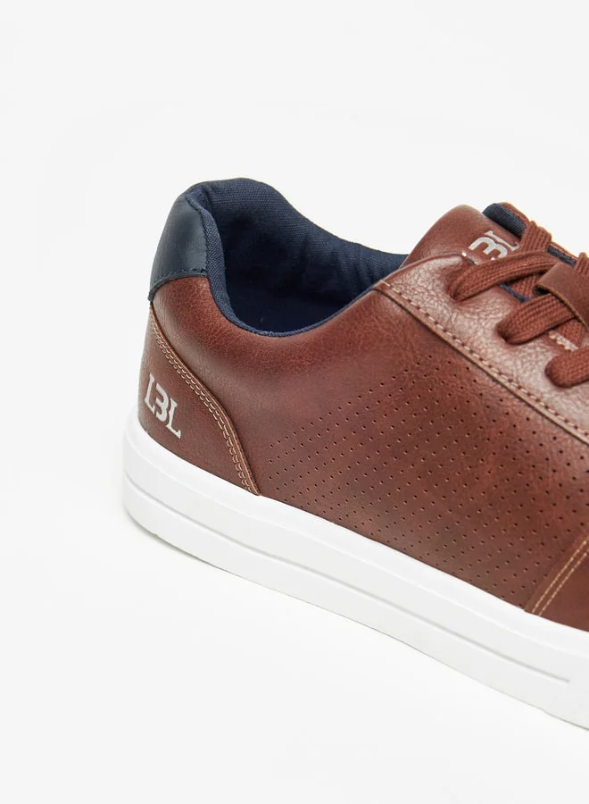 LBL by Shoexpress Men's Textured Lace-Up Low Ankle Sneakers