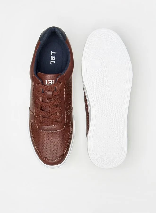 LBL by Shoexpress Men's Textured Lace-Up Low Ankle Sneakers