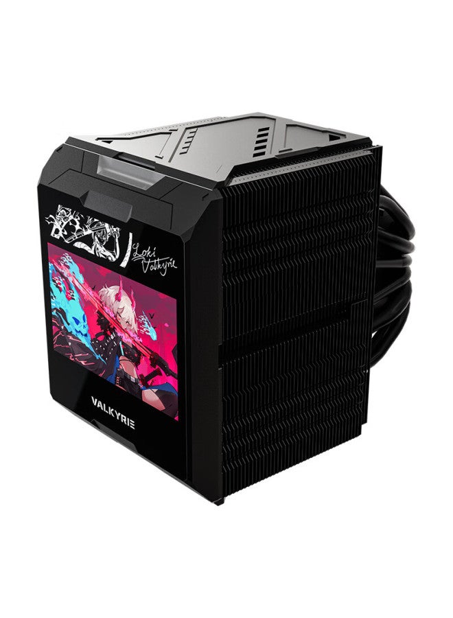 Valkyrie مبرد الهواء لوكي من فالكييري Dx140 إصدار محسّن من AMD، مع 8 أنابيب حرارية ملحومة بالكامل وقاعدة نحاسية بالكامل، شاشة كبيرة بحد أقصى 4.3 بوصة، متوافق مع LGA1851 AM5 - Image 1