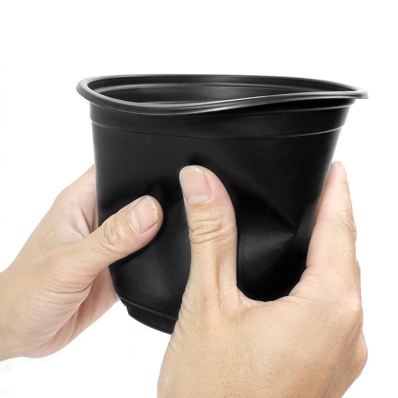 RAOOKIF 100 Pack Nursery Pots, 4 5 6 Inch Nursery Pot for Plants, Plastic Plant Pots with Drainage Holes, Garden Flower Pots for Transplanting, Succulents, Cuttings, Seedlings(4inch,100pcs) - Image 3