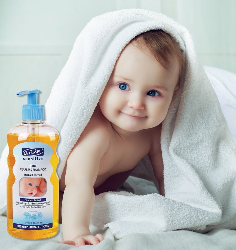 Dr. Fischer Newborn & Baby Essentials Shampoo. Tear-Free, Hypoallergenic, Gentle Hair & Scalp Natural Chamomile and Vitamin B5.16.9Oz - Image 3