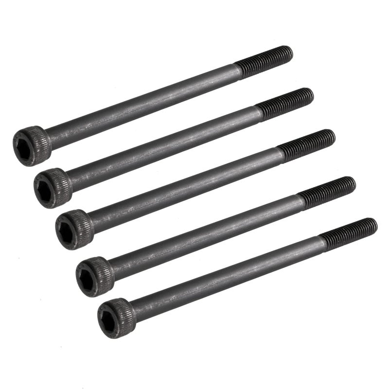 برغي آلة رأس سداسي مغطى من الفولاذ السبيكي M6 x 100mm 129 درجة 5 قطع