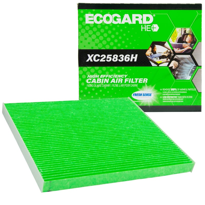 فلتر هواء المقصورة عالي الكفاءة ECOGARD XC25836H مع بيكربونات الصوديوم يناسب شيفروليه إكوينوكس 2010-2017 وجي إم سي تيرين 2010-2017 وشيفروليه كابتيفا سبورت 2008-2015 وساتورن فيو 2008-2010