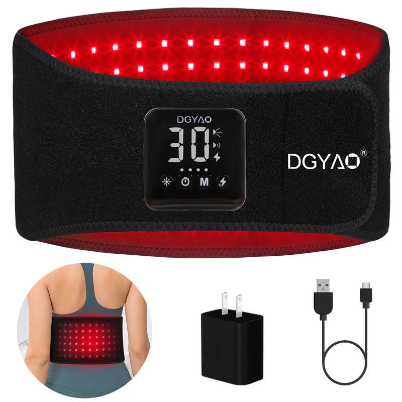 DGYAO DGYAO Cordless Red Light Therapy Belt Without Massagers Near Infrared Therapy Wrap with Battery Pulse Therapy for Pain Relief D MAX Series