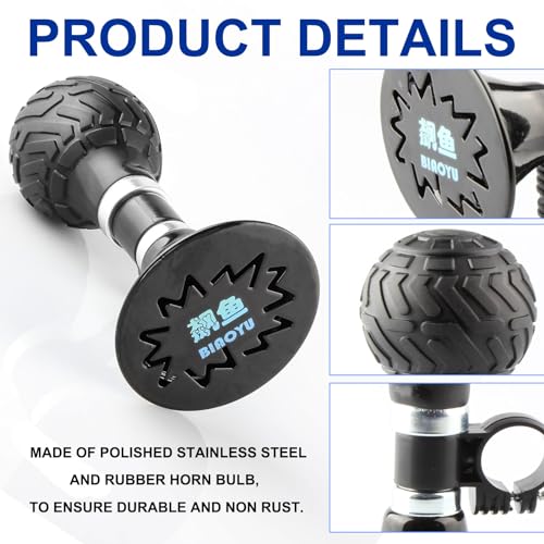 COOLWHEEL JONMON Bike Horn, 120dB Loud Bicycle Bugle Clown Rubber Squeeze Ball Loudspeaker Cycling Ring for Adults Child Bikes Handlebars Mount - Image 5