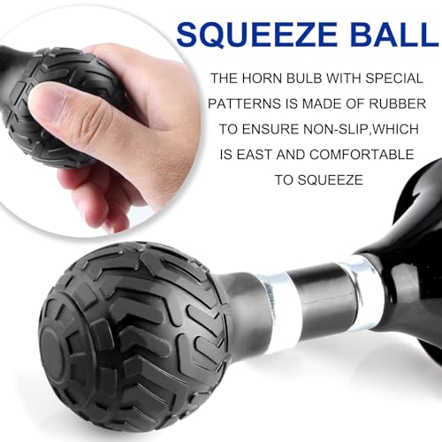 COOLWHEEL JONMON Bike Horn, 120dB Loud Bicycle Bugle Clown Rubber Squeeze Ball Loudspeaker Cycling Ring for Adults Child Bikes Handlebars Mount - Image 4