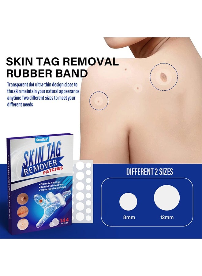 Sumifun Skin Tag Remover Patches - Pain and Scar free Vitamin E & Tea Oil added Mole Dark Spot Wart Blemishes Remover Patches For Men & Women 144patches  - Image 4