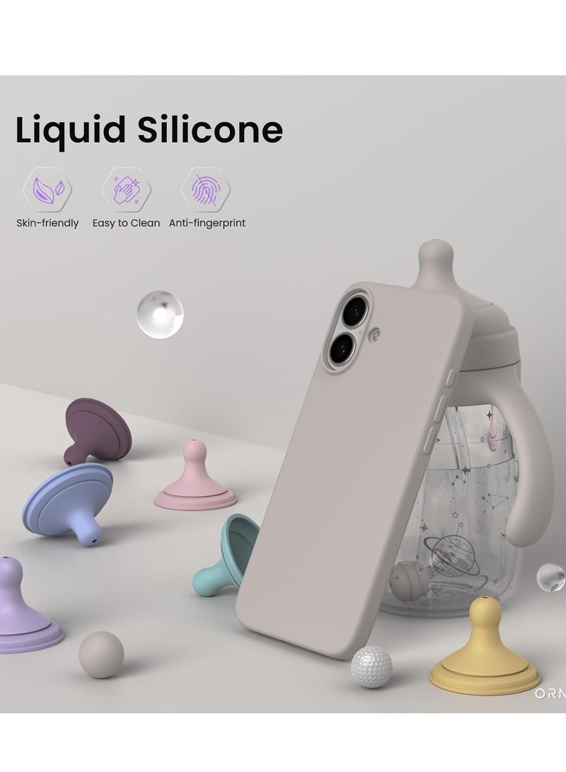 Slim Fit Soft TPU Case for iPhone 16 Plus - Matte Stone Gray - Image 2