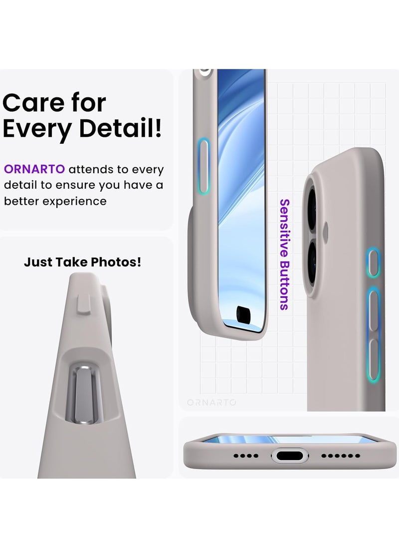 Slim Fit Soft TPU Case for iPhone 16 Plus - Matte Stone Gray - Image 4