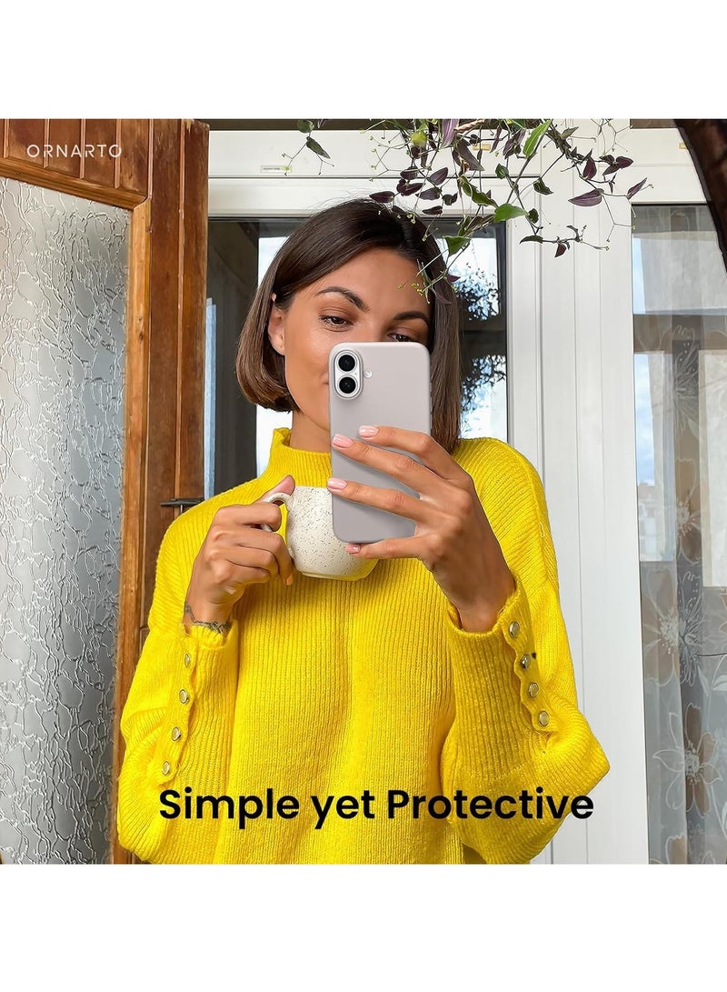 Slim Fit Soft TPU Case for iPhone 16 Plus - Matte Stone Gray - Image 5