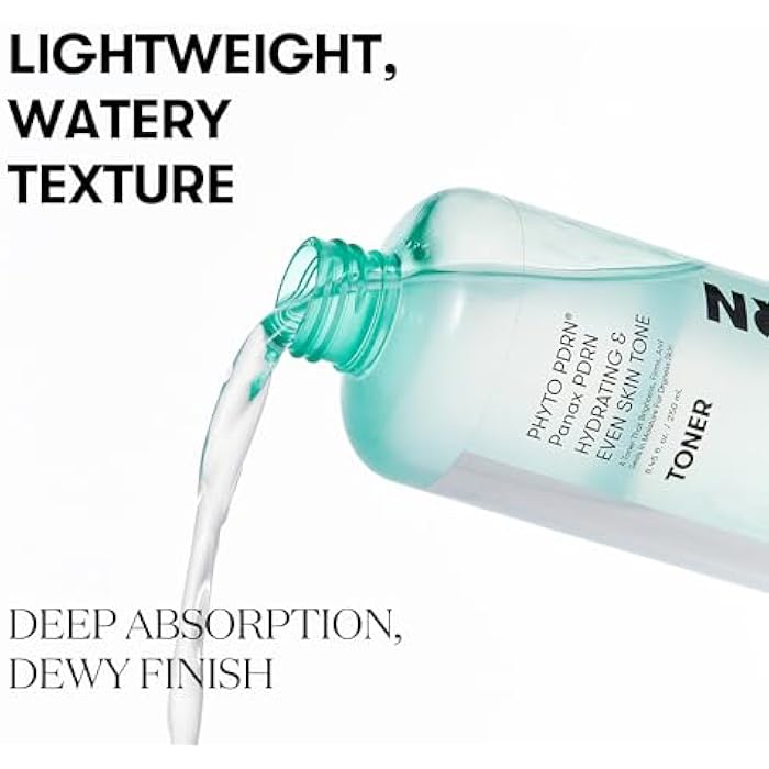 VT COSMETICS PDRN Toner, Hydrating Facial Toner with 50,000ppm Vegan PDRN, Korean Wild Ginseng, Niacinamide & Panthenol, Lightweight, Fragrance-Free, Skin Soothing, Korean Skincare (8.45 fl. oz.) - Image 4