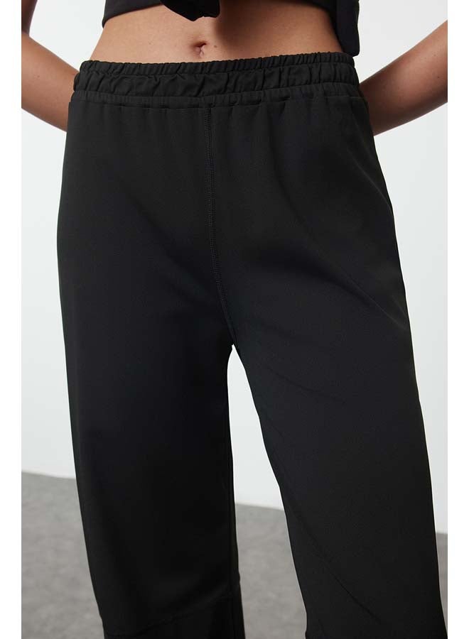 trendyol Black Diver/Scuba Fabric Knitted Sports Sweatpants THMAW25EA00004  - Image 4