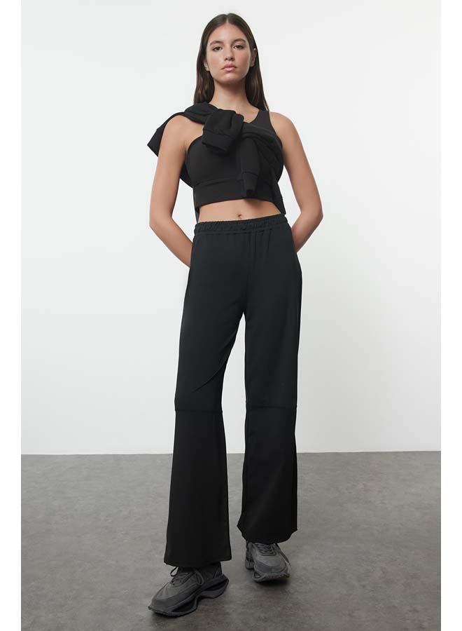 trendyol Black Diver/Scuba Fabric Knitted Sports Sweatpants THMAW25EA00004  - Image 1