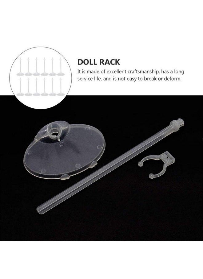 HEALLILY 36Pcs Doll Stands Display Holders Doll Stands Doll Mini Display Stand Doll Support Frame Toy Doll Accessories Prop Up 11 To 13 Inch Dolls And Action Figures Doll Accessories (Transparent)  - Image 3