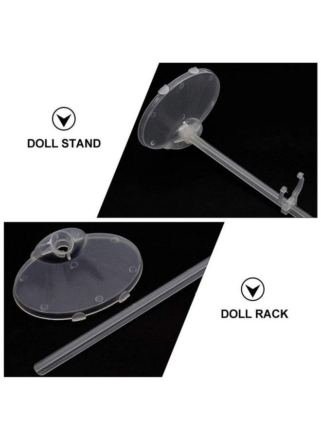 HEALLILY 36Pcs Doll Stands Display Holders Doll Stands Doll Mini Display Stand Doll Support Frame Toy Doll Accessories Prop Up 11 To 13 Inch Dolls And Action Figures Doll Accessories (Transparent)  - Image 4