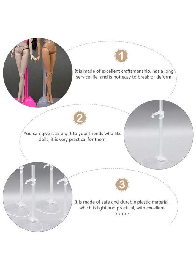 HEALLILY 36Pcs Doll Stands Display Holders Doll Stands Doll Mini Display Stand Doll Support Frame Toy Doll Accessories Prop Up 11 To 13 Inch Dolls And Action Figures Doll Accessories (Transparent)  - Image 5