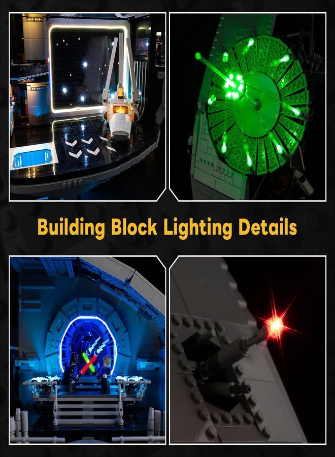 Kyglaring طقم إضاءة Kyglaring متوافق مع مجموعة بناء Lego Death Star 75419 - تصميم متطور لـ 18 تأثير إضاءة متسلسل، جهاز تحكم عن بعد، أضواء فقط (بدون نموذج) - Image 4