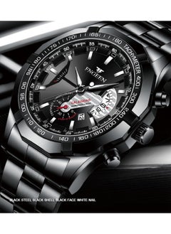 FNGEEN FNGEEN Waterproof Quartz Watch with Large Dial, Oversized Date Display, Metal Case, 46.8mm Dial, and 30m Water Resistance  - Image 2