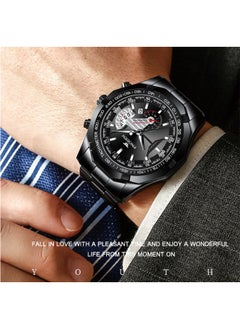 FNGEEN FNGEEN Waterproof Quartz Watch with Large Dial, Oversized Date Display, Metal Case, 46.8mm Dial, and 30m Water Resistance  - Image 4
