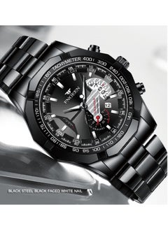 FNGEEN FNGEEN Waterproof Quartz Watch with Large Dial, Oversized Date Display, Metal Case, 46.8mm Dial, and 30m Water Resistance  - Image 3