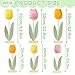 Paper Jazz 6 Pcs Tulip Centerpiece for Table Spring Felt Tulip Decoration for Home Easter Tulips Flower Signs Floral Centerpieces for Mothers Day Easter Party Classroom Garden Party - Image 4