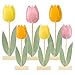 Paper Jazz 6 Pcs Tulip Centerpiece for Table Spring Felt Tulip Decoration for Home Easter Tulips Flower Signs Floral Centerpieces for Mothers Day Easter Party Classroom Garden Party - Image 2
