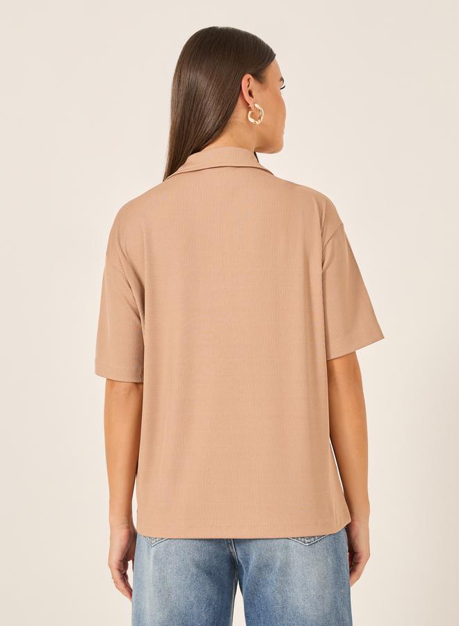 Styli Regular Fit Short Sleeve Polo Neck T-Shirt  - Image 5