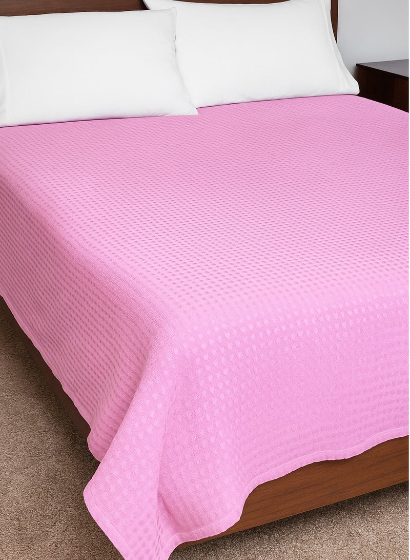 كوتن فايبس كوتون فايبس - ملاءة سرير مزدوج كبيرة باللون الوردي 220 × 200 سم - Image 1