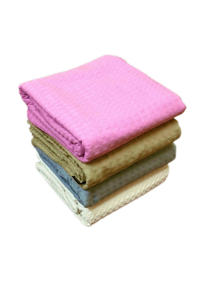 cotton vibes Cotton Vibes Single Bed Sheet Large Size Pink  - Image 3