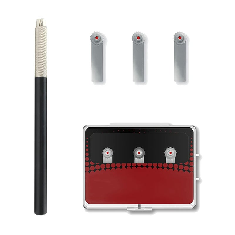 ROSEMARY Model Rivet Maker Tool with 2 Sets of 3 Different Tooth Pitch Wheels for Rivet Rows - Image 1