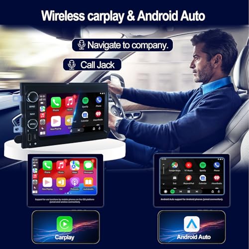 Ichuangxin 4G+64G Android13 7 Inch IPS Screen Wireless Apple CarPlay Android Auto Car Stereo for Ford F150 F250 F350 Fusion Edge Explorer Taurus Freestar Radio with FM AM RDS BT GPS WiFi SWC - Image 2