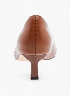 Celeste Womens Solid Slip-On Shoes With Kitten Heels  - Image 5