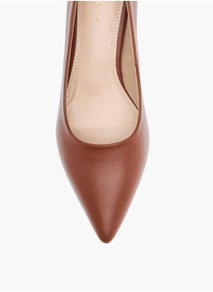 Celeste Womens Solid Slip-On Shoes With Kitten Heels  - Image 4