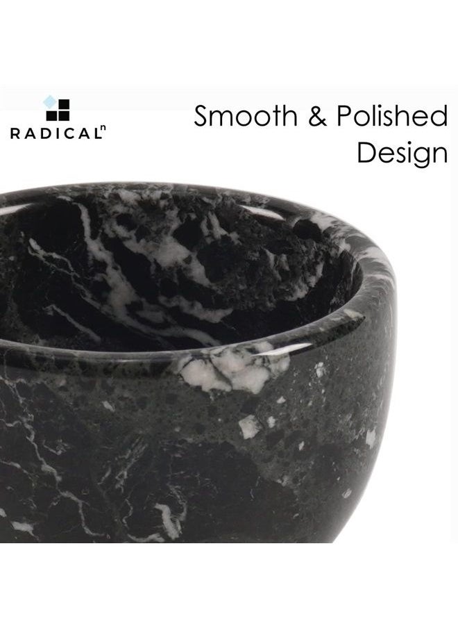 RADICALn Marble Shaving Cream Bowl Black 7.6 OZ Handmade Shaving Bowl Mens Barber Supplies - Bowl For Esthetician Supplies Like Shaving Gel - Used By Barber For Beard Bar Clean Up  - Image 5