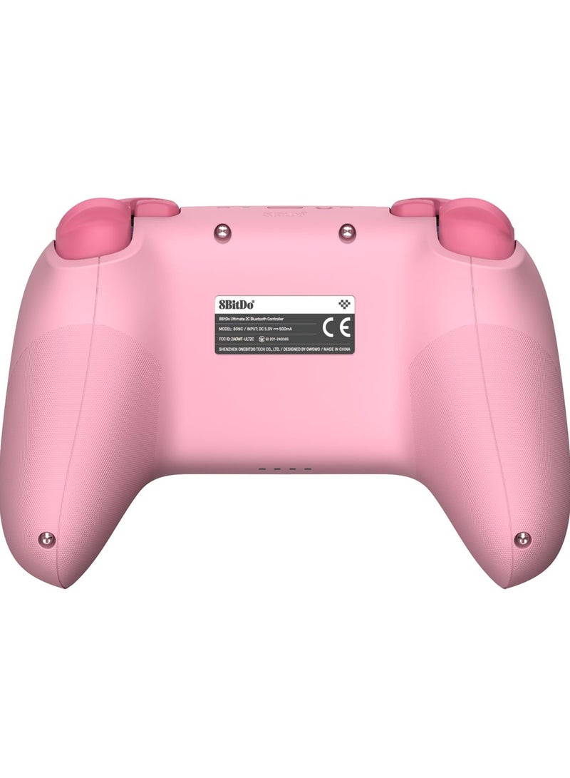 8BitDo Ultimate 2C Bluetooth Controller for Switch/Switch 2, Wireless Controller with 6-Axis Motion Control, Rumble Vibration, Refined D-Pad and Bumpers, and Hall Effect Joysticks (Pink) - Image 3