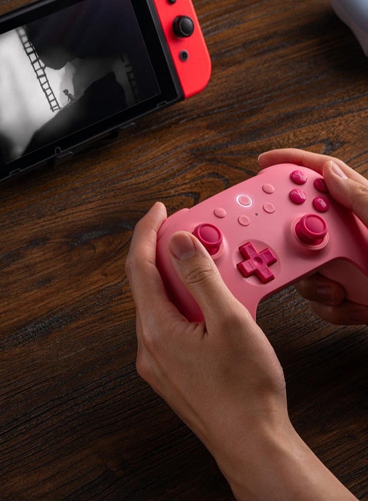 8BitDo Ultimate 2C Bluetooth Controller for Switch/Switch 2, Wireless Controller with 6-Axis Motion Control, Rumble Vibration, Refined D-Pad and Bumpers, and Hall Effect Joysticks (Pink) - Image 4
